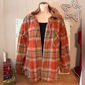 Plaid Hooded Shacket